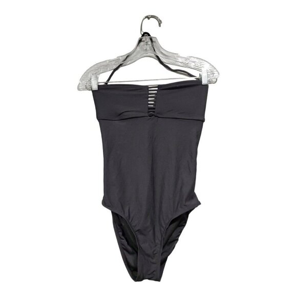 Forever 21 Women's One-Piece Black Strap Back Swimsuit Size M - Picture 1 of 8